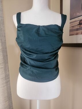 BNWT Guess Teal Satin Draped Camisole